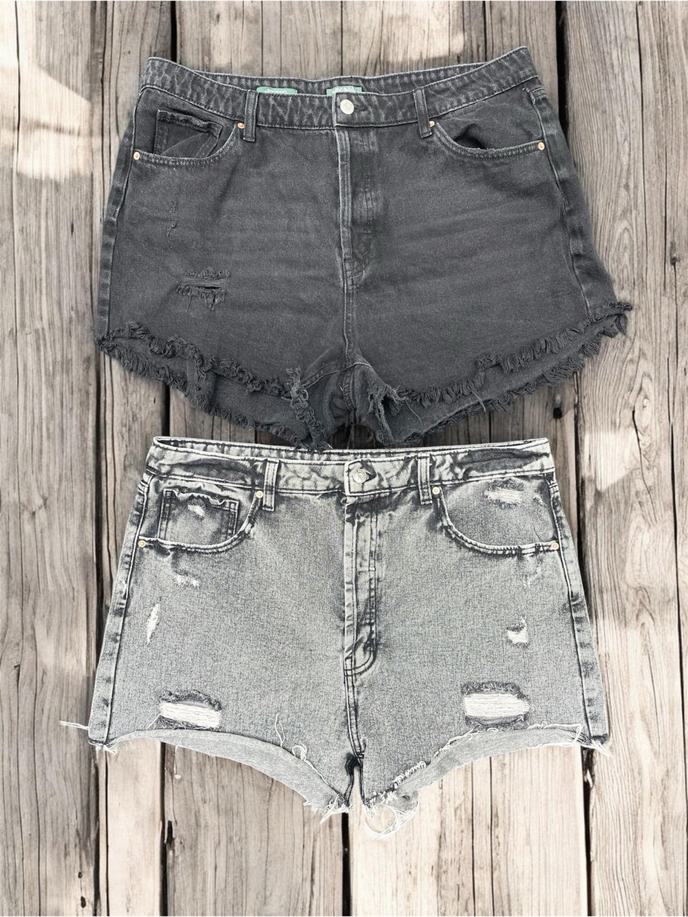 Wild Fable Highest Rise Distressed Denim Shorts Bundle Size 16 — 2 Pairs